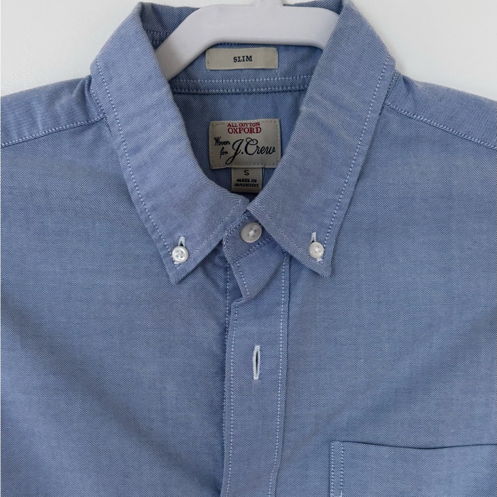 J Crew Light blue Slim Oxford Shirt.